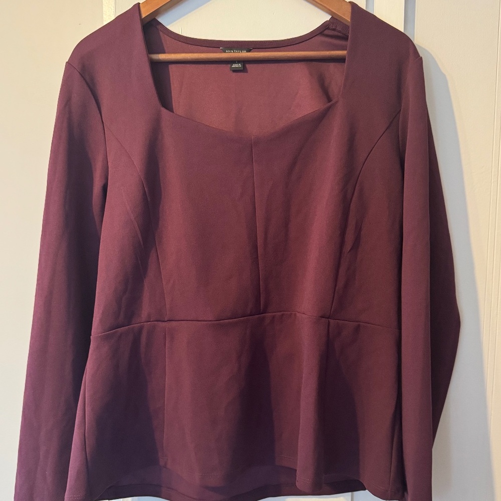Ann Taylor Peplum Blouse